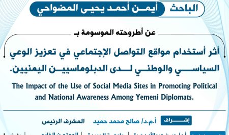 أثر استخدام مواقع التواصل ألاجتماعي في تعزيز الوعي السياسي والوطني لدى الدبلوماسيين اليمنيين