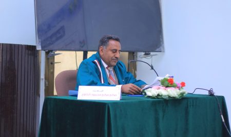 الماجستير للباحث صالح الخاوي من قسم اللغة العربية بكلية اللغات