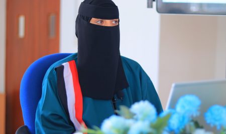 الماجستير للباحثة روضة الحبيشي من قسم اللغة الإنجليزية بكلية اللغات