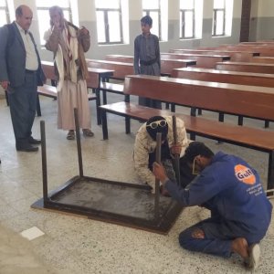 كلية التربية بخولان تُنفذ حملة صيانة شاملة للقاعات الدراسية.