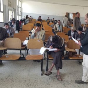 انطلاق الاختبارات النهائية للفصل الدراسي الثاني بكلية التربية والعلوم الإنسانية والتطبيقية -خولان بجامعة صنعاء.