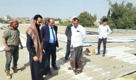 Sana’a University Rector Inspects Progress of CCTLT ‎Roof Restoration Project.