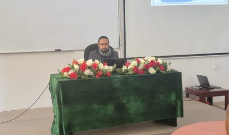 A seminar session for the student/Ismail Mohammed Ahmed Al-Mutwakel, which was entitled: “Security Council (UNSC) resolutions and the extent of their violations of the  UN Charter during the aggression against Yemen in 2015-2023”