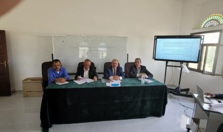 مركز الدراسات السياسية والاستراتيجية يناقش خطة ماجستير لأحد طلبة قسم الدبلوماسية والعلاقات الدولية بالمركز