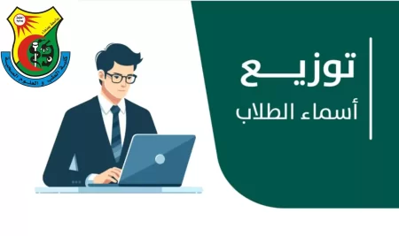 كشف توزيع الطلاب والطالبات للعام الجامعي 1447هـ 2026/2025م ليوم الاثنين الموافق 09– مارس– 2026م
