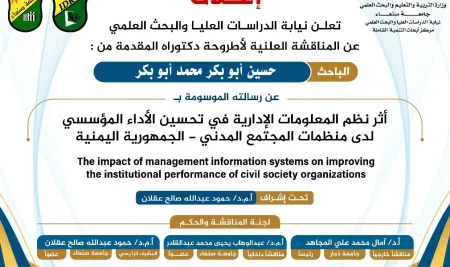 Ph.D. Dissertation Defense Announcement for Researcher Hussein Abubaker Mohammed Abubaker